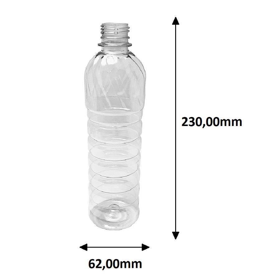 200 FRASCO PLÁSTICO CRISTAL 500ML FLIPTOP FURO ABERTO LIM - Imagem 9