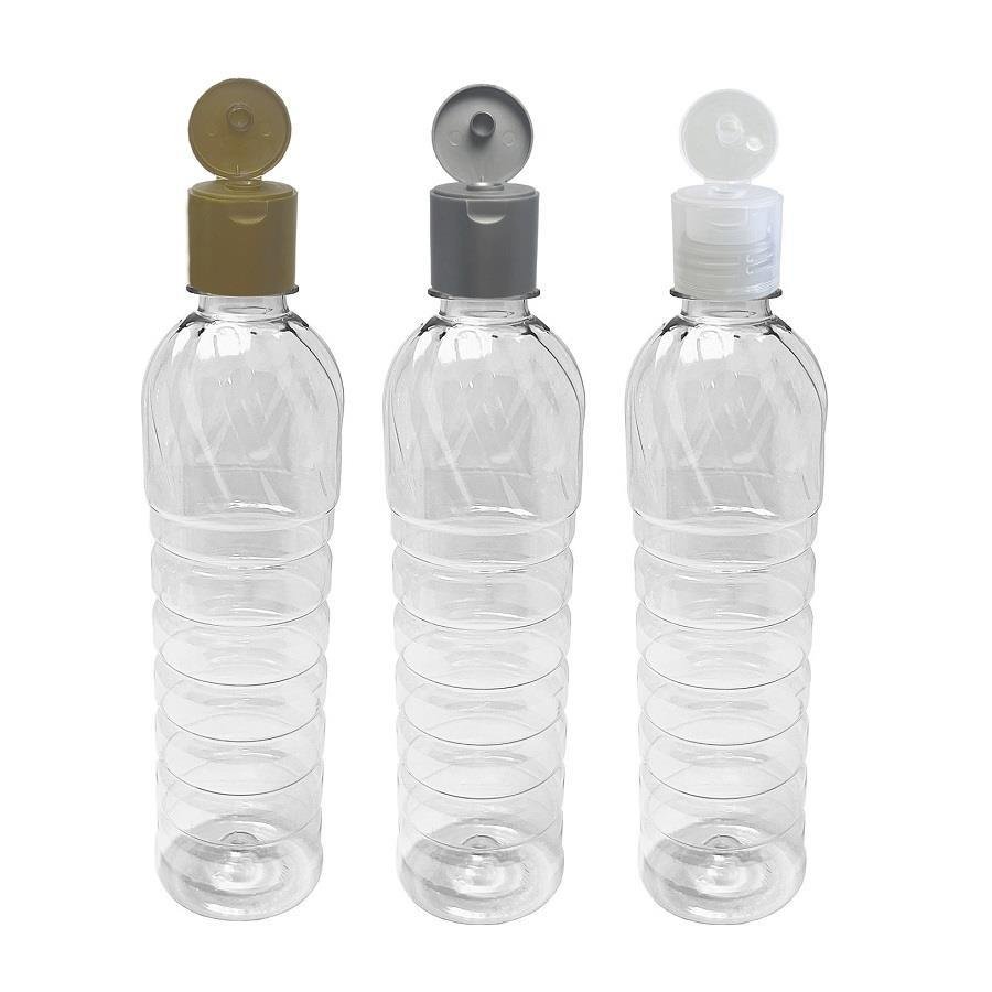 46 FRASCO PLÁSTICO CRISTAL 500ML FLIPTOP FURO ABERTO LIM - Imagem 2