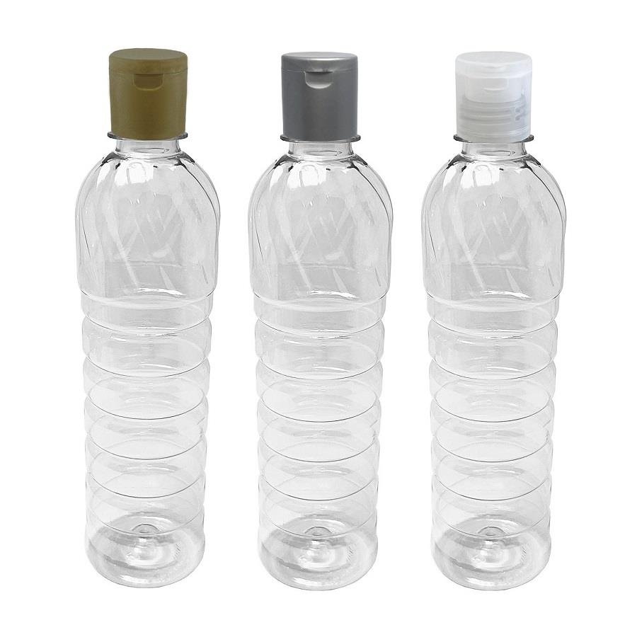 12 FRASCO PLÁSTICO CRISTAL 500ML FLIPTOP FURO ABERTO LIM - Imagem 4