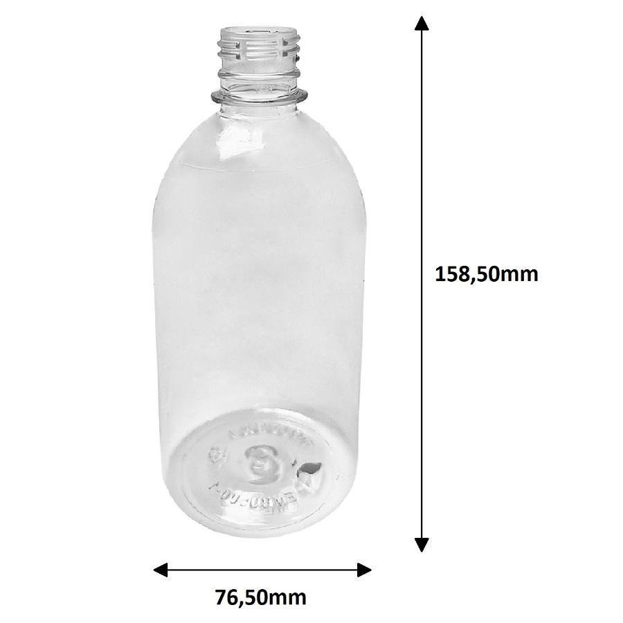 48 FRASCO PLÁSTICO CRISTAL 500ML FLIPTOP FURO ABERTO SAB - Imagem 9