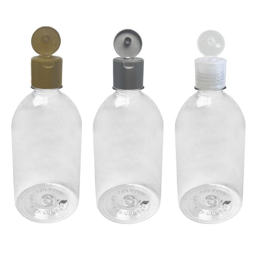 48 FRASCO PLÁSTICO CRISTAL 500ML FLIPTOP FURO ABERTO SAB - Imagem 2