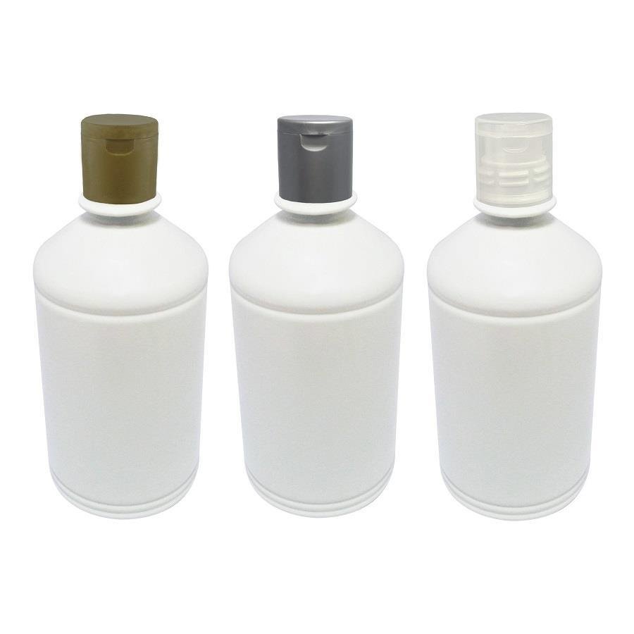 48 FRASCO PLÁSTICO BRANCO 500ML FLIPTOP FURO ABERTO FAR - Imagem 4