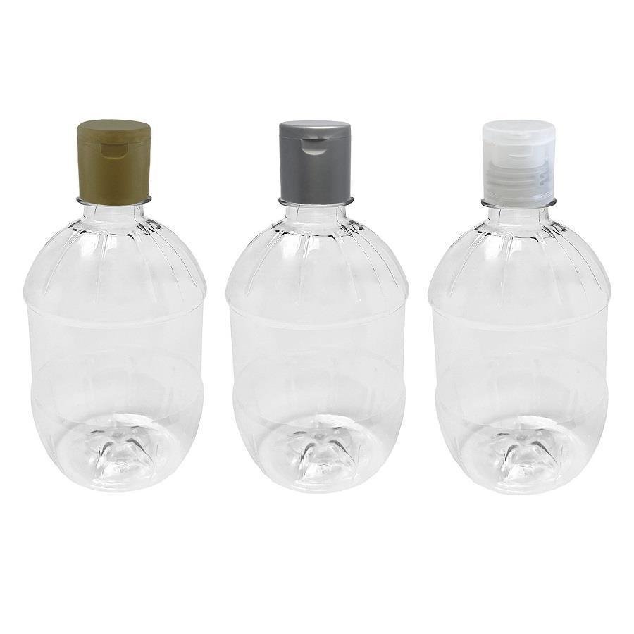 90 FRASCO PLÁSTICO CRISTAL 500ML FLIPTOP FURO ABERTO CAC - Imagem 4