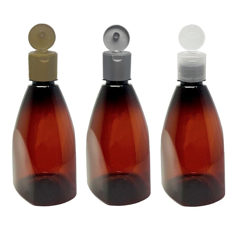 588 FRASCO PLÁSTICO AMBAR 500ML FLIPTOP FURO ABERTO PIR - Imagem 2