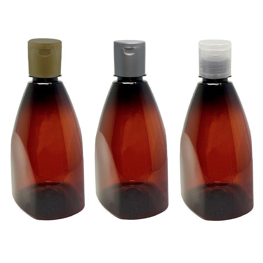 182 FRASCO PLÁSTICO AMBAR 500ML FLIPTOP FURO ABERTO PIR - Imagem 4