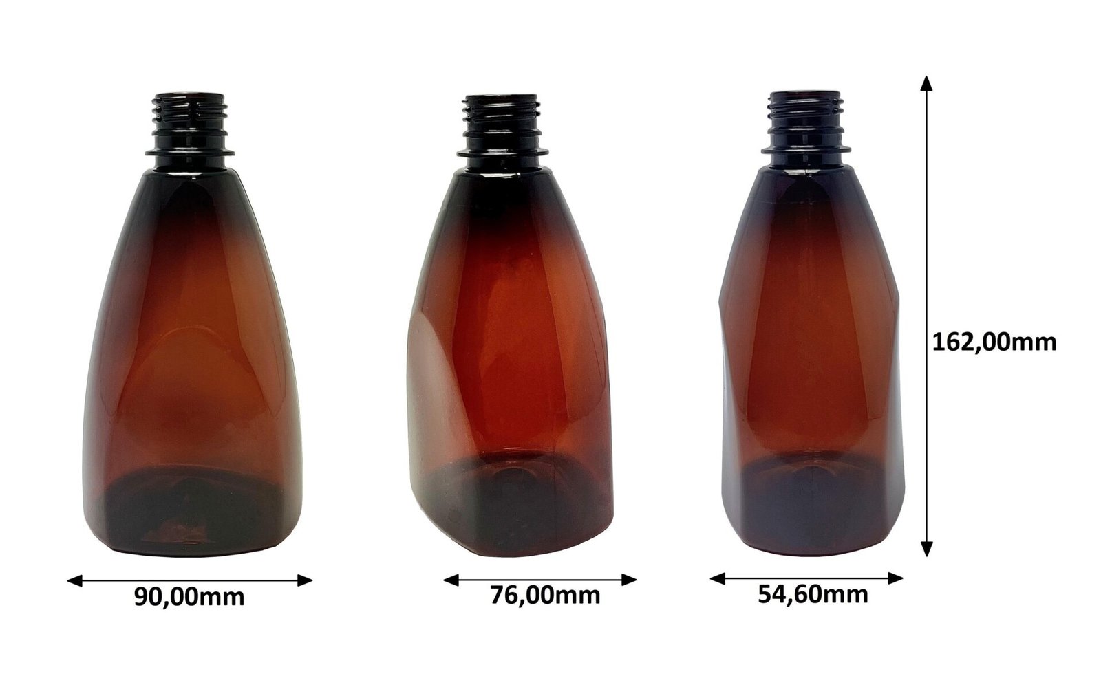 588 FRASCO PLÁSTICO AMBAR 500ML FLIPTOP FURO ABERTO PIR - Imagem 9