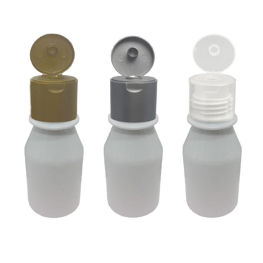 240 FRASCO PLÁSTICO BRANCO 60ML FLIPTOP FURO ABERTO FAR - Imagem 2