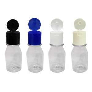 65 FRASCO PLÁSTICO CRISTAL 60ML FLIPTOP FURO ABERTO FAR