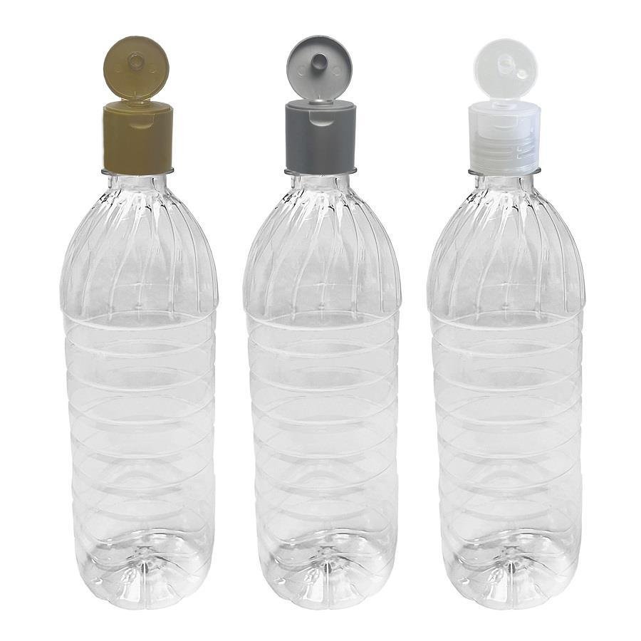 27 FRASCO PLÁSTICO CRISTAL 800ML FLIPTOP FURO ABERTO QUE - Imagem 2