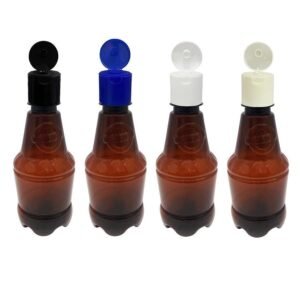 918 FRASCO PLÁSTICO AMBAR 300ML FLIPTOP FURO ABERTO GR2