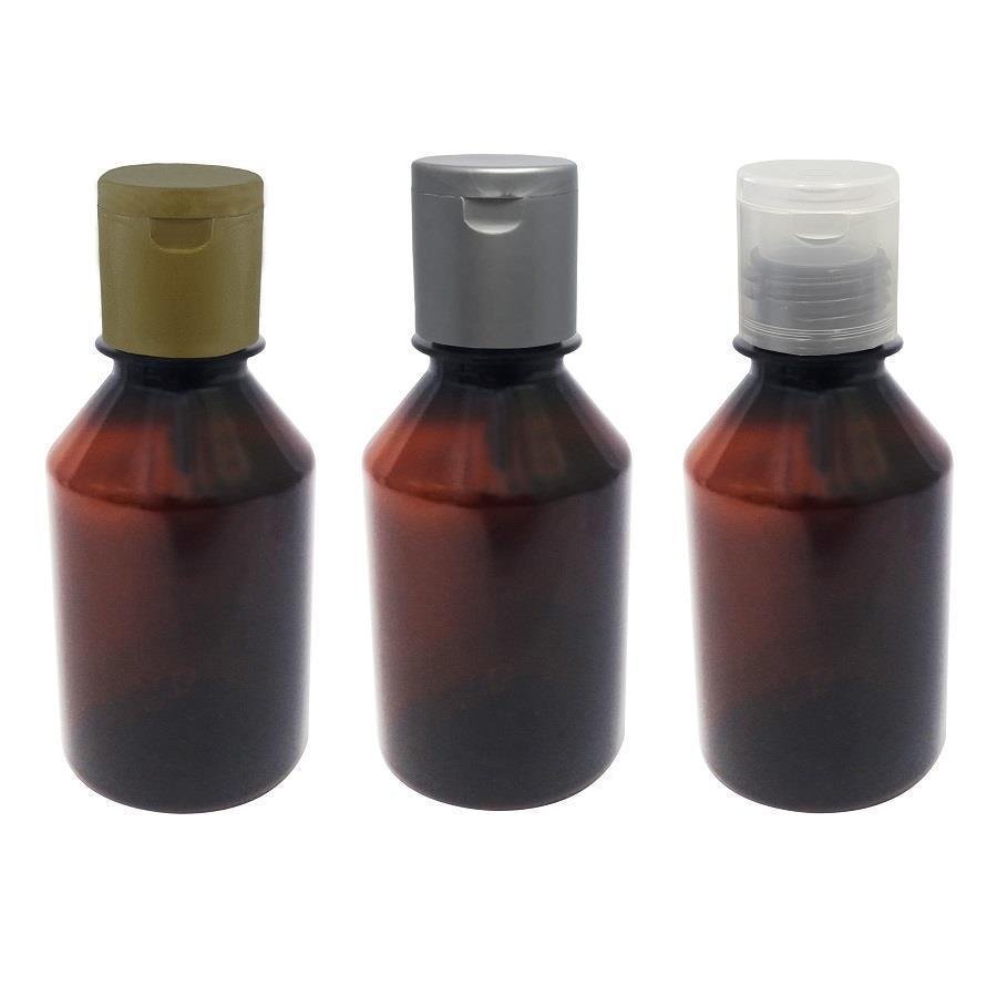 693 FRASCO PLÁSTICO AMBAR 150ML FLIPTOP FURO ABERTO FAR - Imagem 4