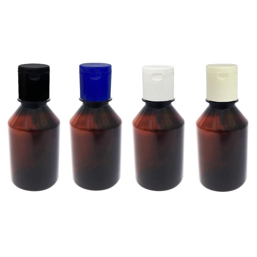 141 FRASCO PLÁSTICO AMBAR 150ML FLIPTOP FURO ABERTO FAR - Imagem 3