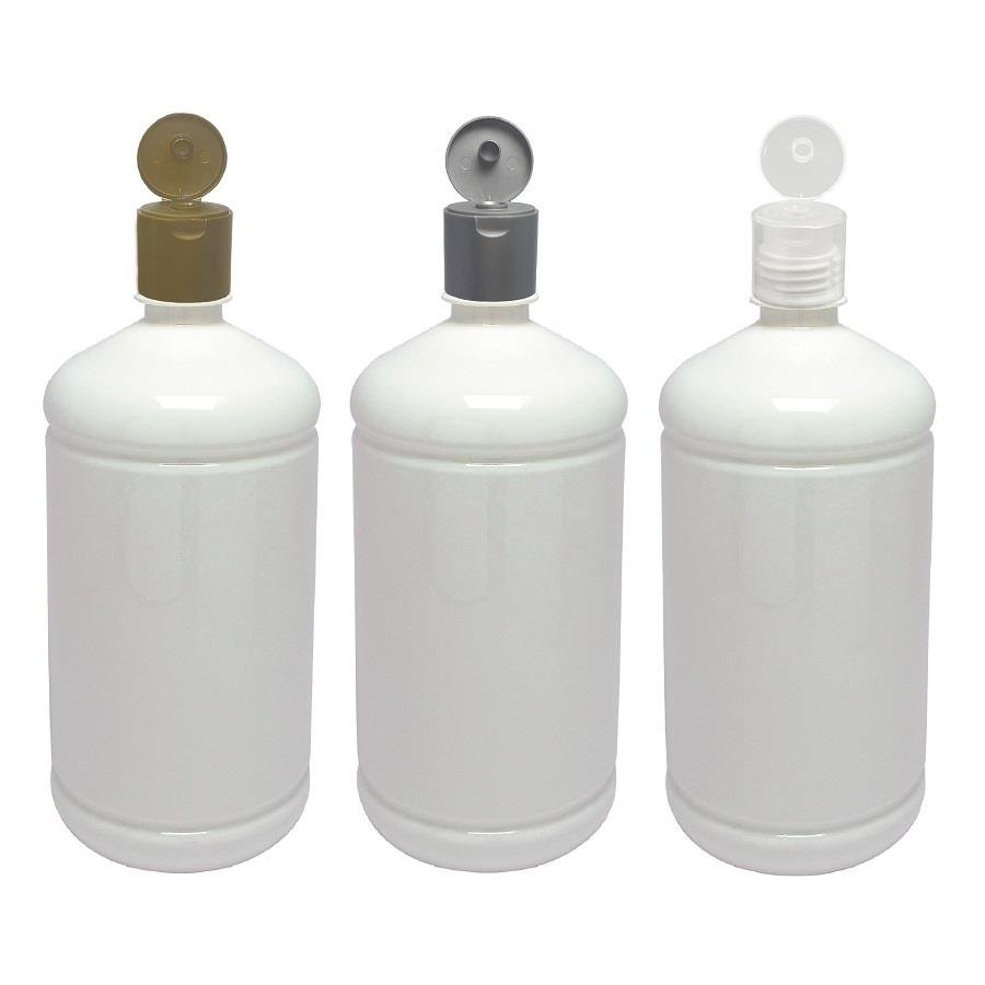 6 FRASCO PLÁSTICO BRANCO 1L FLIPTOP FURO ABERTO SAB - Imagem 2