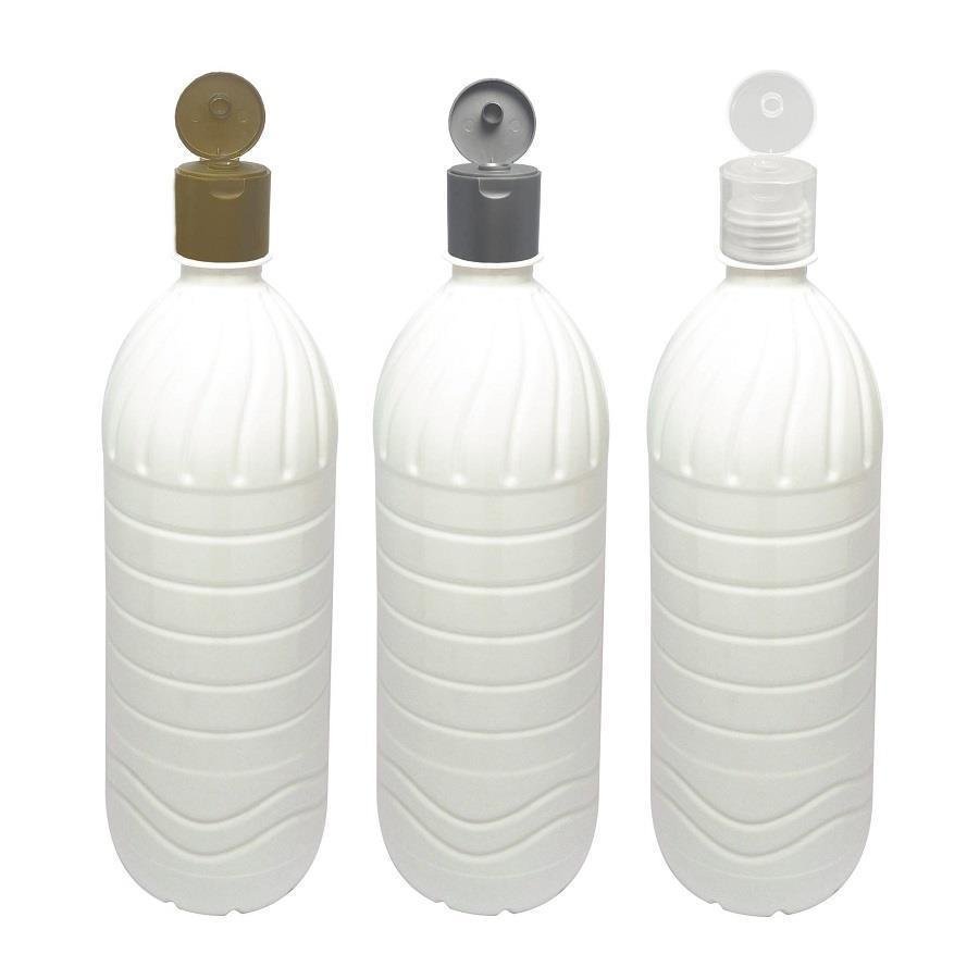 122 FRASCO PLÁSTICO BRANCO 1L FLIPTOP FURO ABERTO SUC - Imagem 2