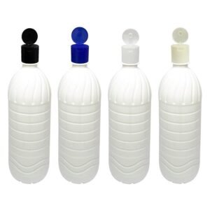25 FRASCO PLÁSTICO BRANCO 1L FLIPTOP FURO ABERTO SUC
