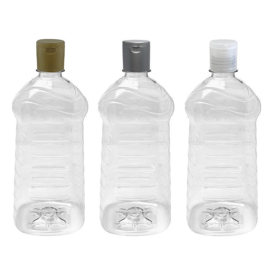 312 FRASCO PLÁSTICO CRISTAL 1L FLIPTOP FURO ABERTO AMA - Imagem 4