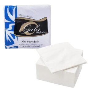 50 GUARDANAPO PAPEL 30X29,5CM BRANCO 100% CEL GALA F20