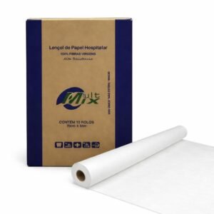 30 ROLO LENCOL HOSPITALAR 70CMX50M 24G BRANCO 100% CEL