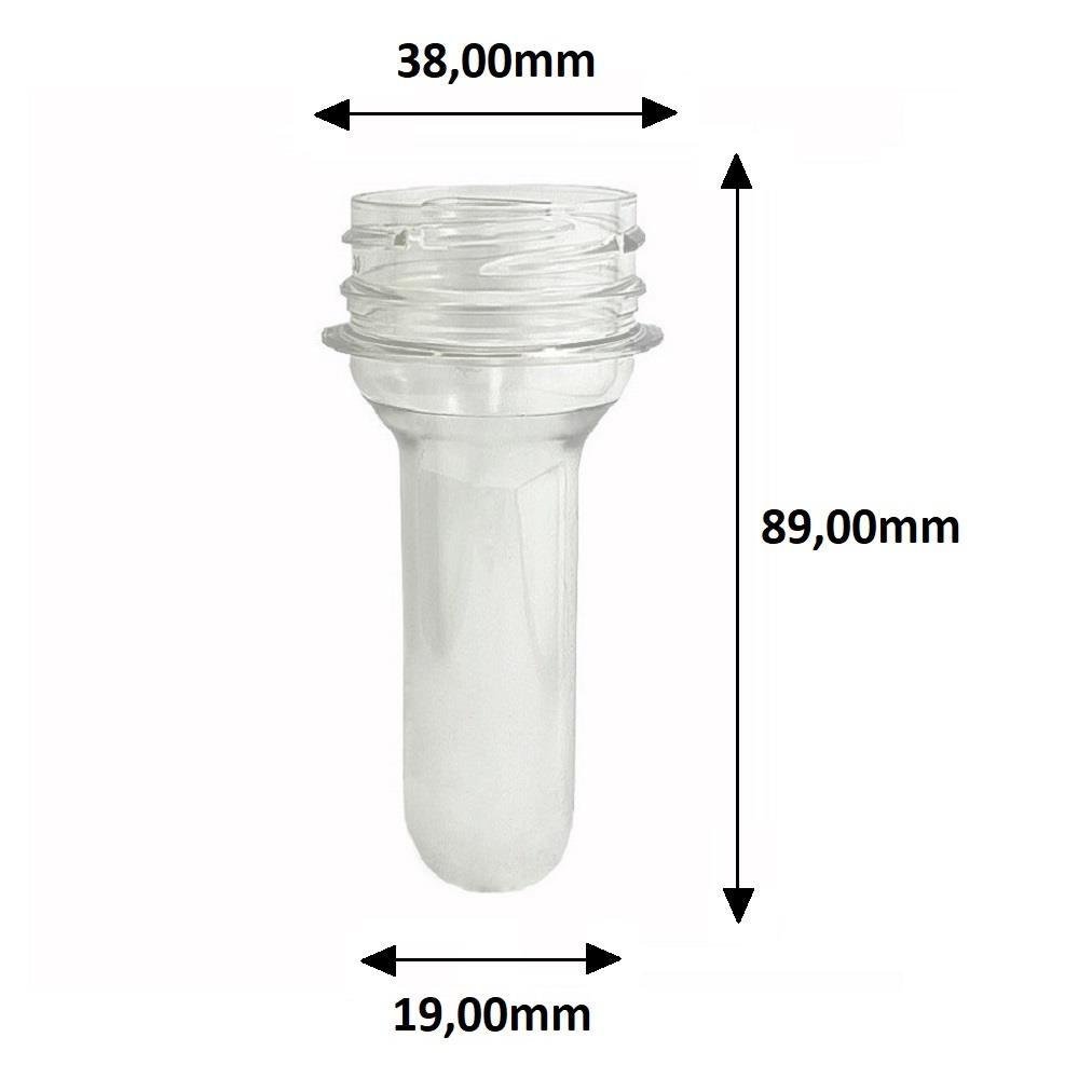 30 PREFORMA CRISTAL 26ML PET 17G TUBETE 8,9CM FLIPTOP - Imagem 8