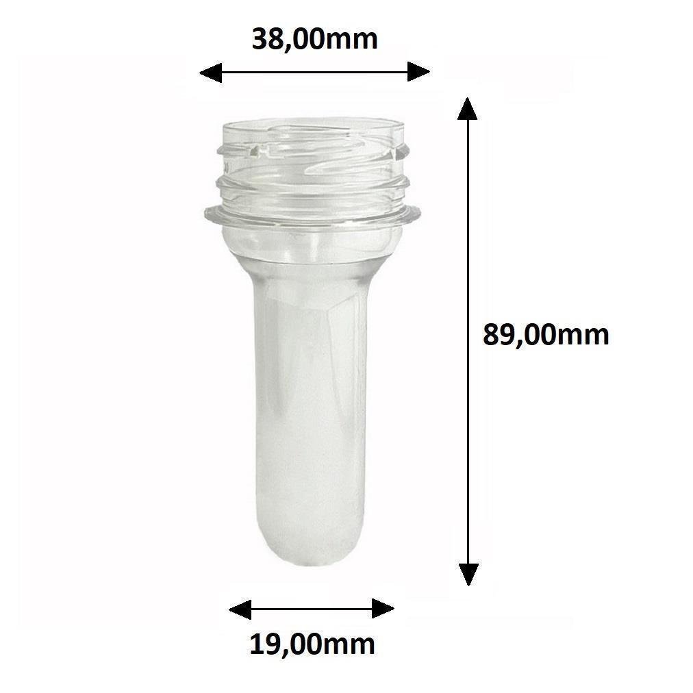 1100 PREFORMA CRISTAL 26ML PET 17G TUBETE 8,9CM ROSC S LACRE - Imagem 4