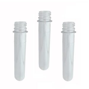 15 PREFORMA CRISTAL 38ML PET 38G TUBETE 13CM SEM TAMPAS