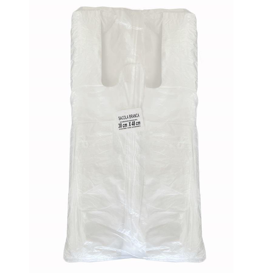 2000 SACOLAS SANFONADA 380X480MM 18 MICRAS BRANCA - Imagem 2