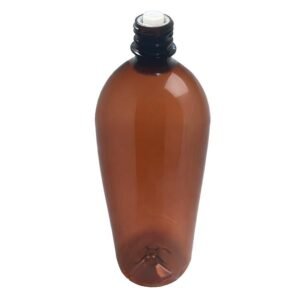 28 FRASCO PLÁSTICO AMBAR PET 2L COM BATOQUE 12 FUROS BAN