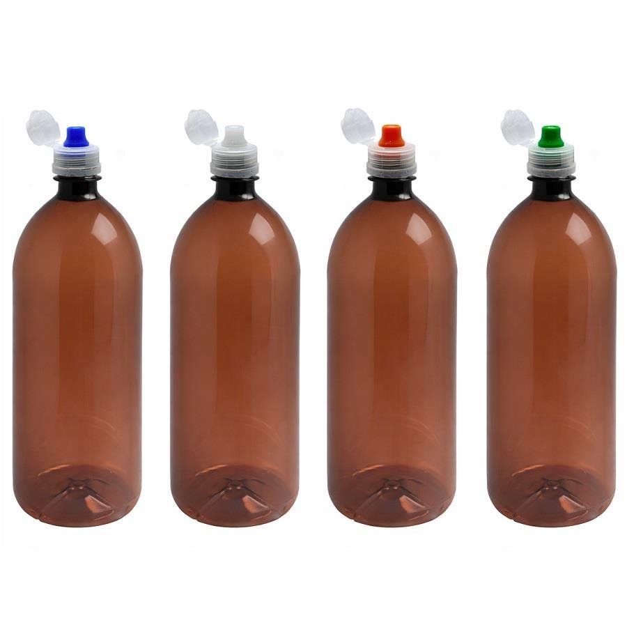 12 FRASCO PLÁSTICO PET AMBAR 2L TAMPA FLIPTOP SPORT BAN