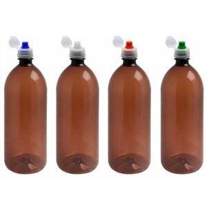 2 FRASCO PLÁSTICO PET AMBAR 2L TAMPA FLIPTOP SPORT BAN