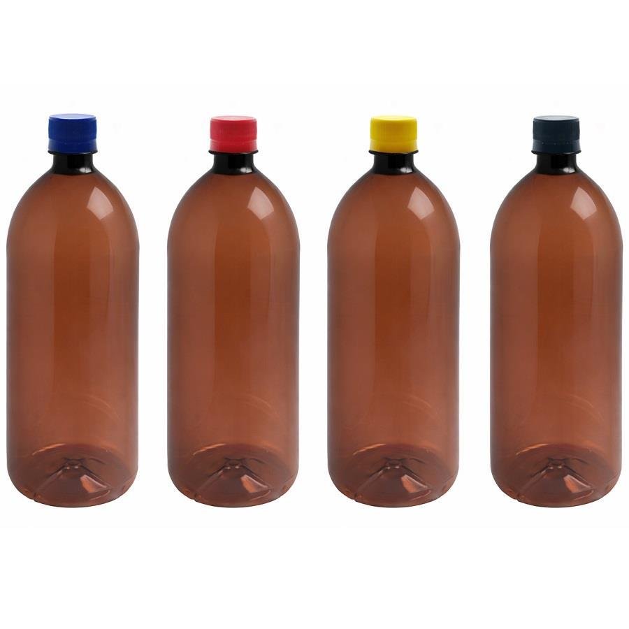 12 FRASCO PLÁSTICO AMBAR PET 2L COM TAMPA ROSCA LACRE BAN