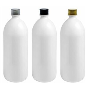 28 FRASCO PLÁSTICO BRANCO PET 2L TAMPA ALUMINIO S/ F BAN