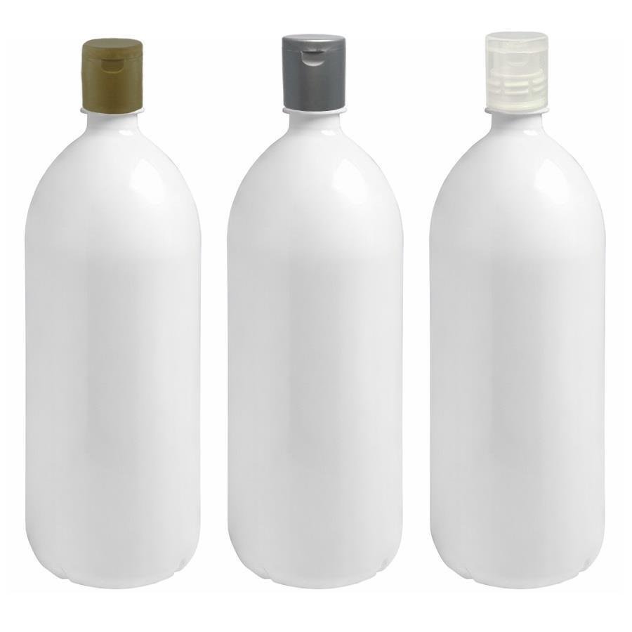 28 FRASCO PLÁSTICO BRANCO 2L TAMPA FLIPTOP COM FURO BAN - Imagem 4