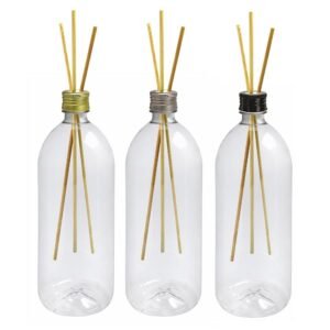 2 FRASCO PLÁSTICO CRISTAL PET 2L TAMPA DIFUSOR VARETA BAN
