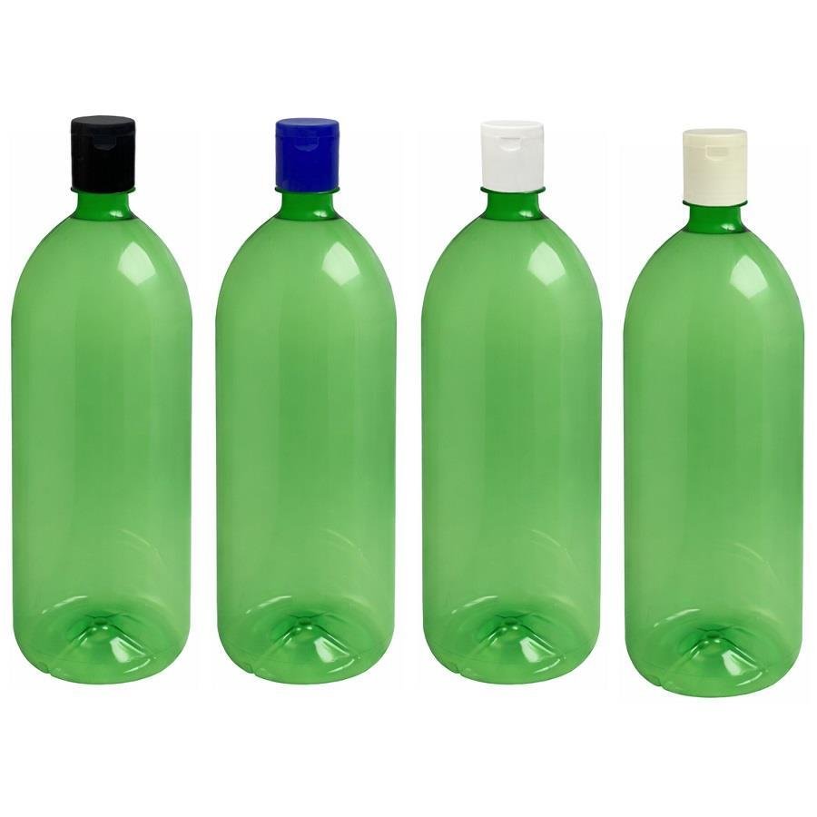 12 FRASCO PLÁSTICO VERDE 2L TAMPA FLIPTOP COM FURO BAN - Imagem 2
