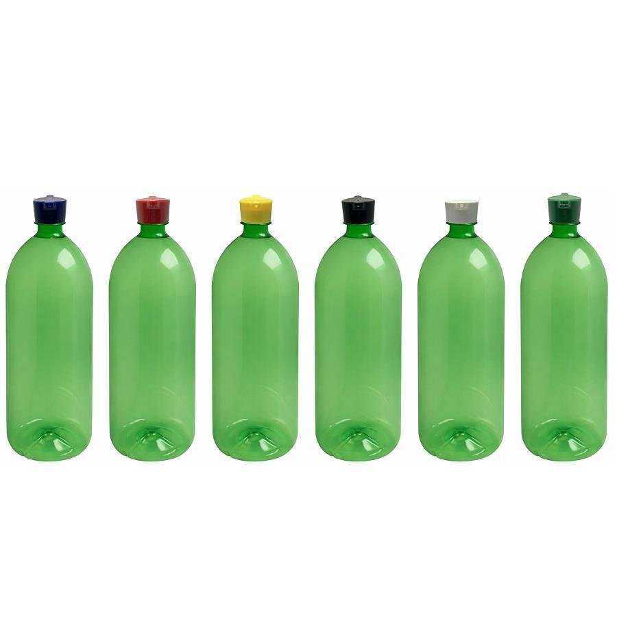 12 FRASCO PLÁSTICO VERDE PET 2L TAMPA ROSCA 2 BICOS BAN - Imagem 2
