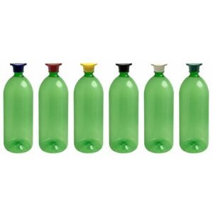 60 FRASCO PLÁSTICO VERDE PET 2L TAMPA ROSCA 2 BICOS BAN