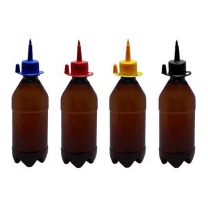 95 FRASCO PLÁSTICO AMBAR PET 500ML BICO APLICADOR AGU