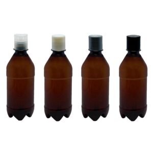 680 FRASCO PLÁSTICO AMBAR PET 500ML COM TAMPA DISKTOP AGU