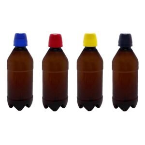 95 FRASCO PLÁSTICO AMBAR PET 500ML TAMPA DOSADORA 20ML AGU