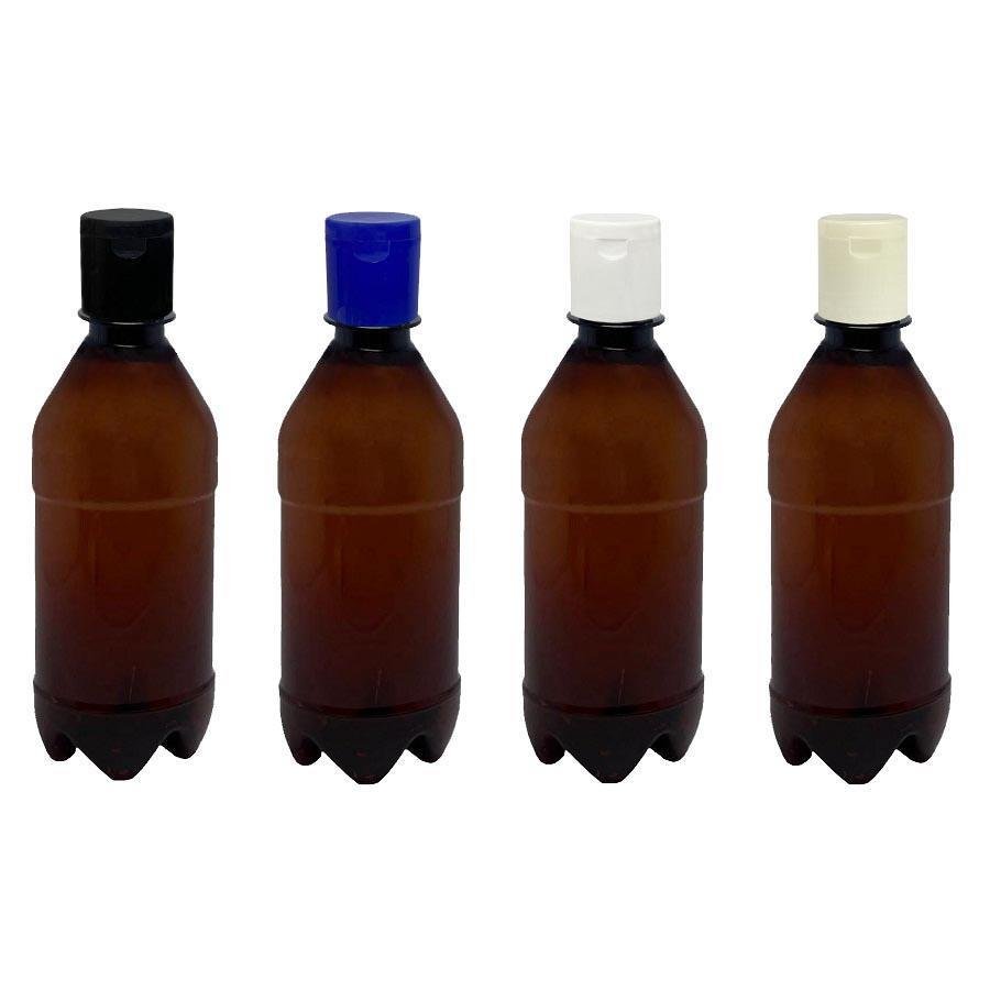 95 FRASCO PLÁSTICO AMBAR 500ML FLIPTOP FURO ABERTO AGU - Imagem 3