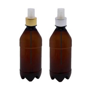 80 FRASCO PLÁSTICO AMBAR PET 500ML VALVULA SPRAY L AGU