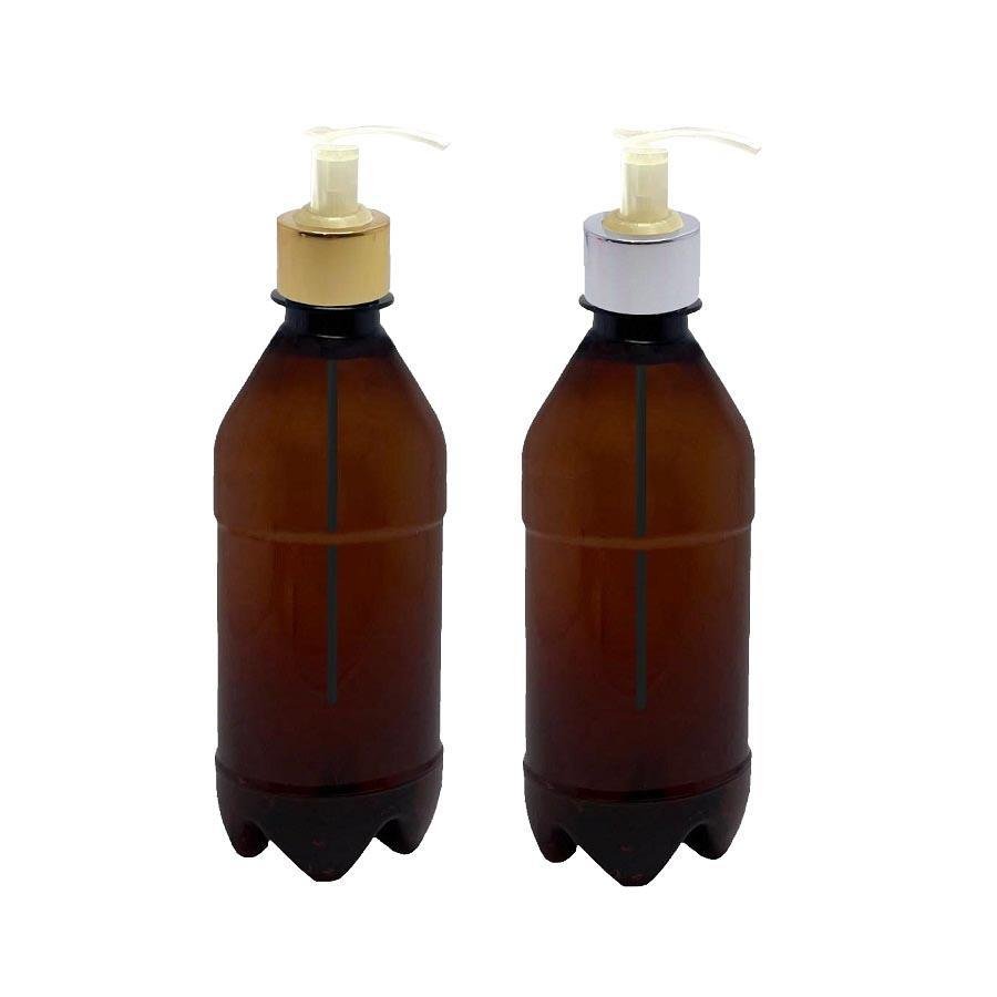 38 FRASCO PLÁSTICO AMBAR PET 500ML VALVULA BICO PATO L AGU