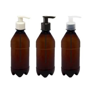80 FRASCO PLÁSTICO AMBAR PET 500ML VALVULA BICO PATO S AGU