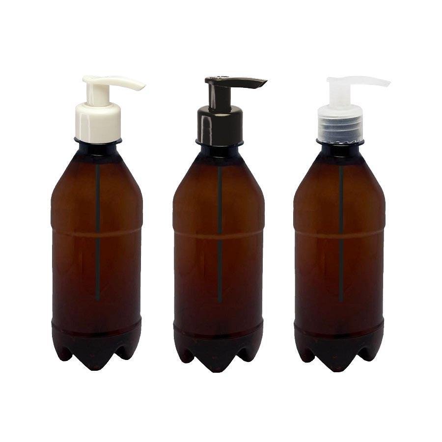38 FRASCO PLÁSTICO AMBAR PET 500ML VALVULA BICO PATO S AGU