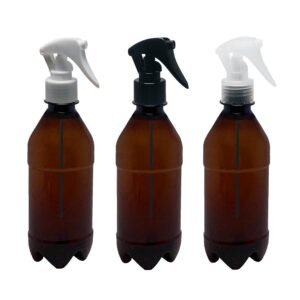38 FRASCO PLÁSTICO AMBAR PET 500ML VALVULA MINI GATILHO AGU