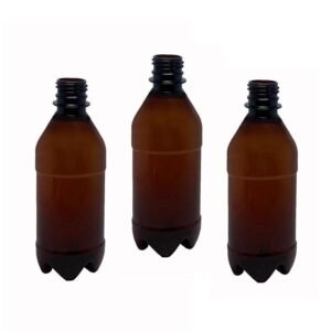 210 FRASCO PLÁSTICO AMBAR PET 500ML SEM TAMPAS AGU