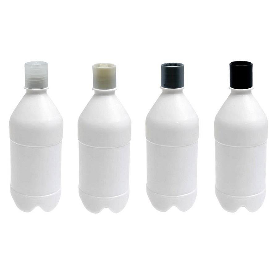 680 FRASCO PLÁSTICO BRANCO PET 500ML COM TAMPA DISKTOP AGU - Imagem 3