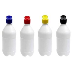 95 FRASCO PLÁSTICO BRANCO 500ML TAMPA FLIPTOP BATOQUE AGU