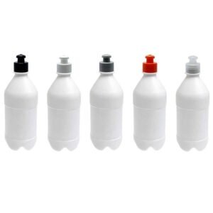95 FRASCO PLÁSTICO BRANCO PET 500ML COM TAMPA PUSHPULL AGU