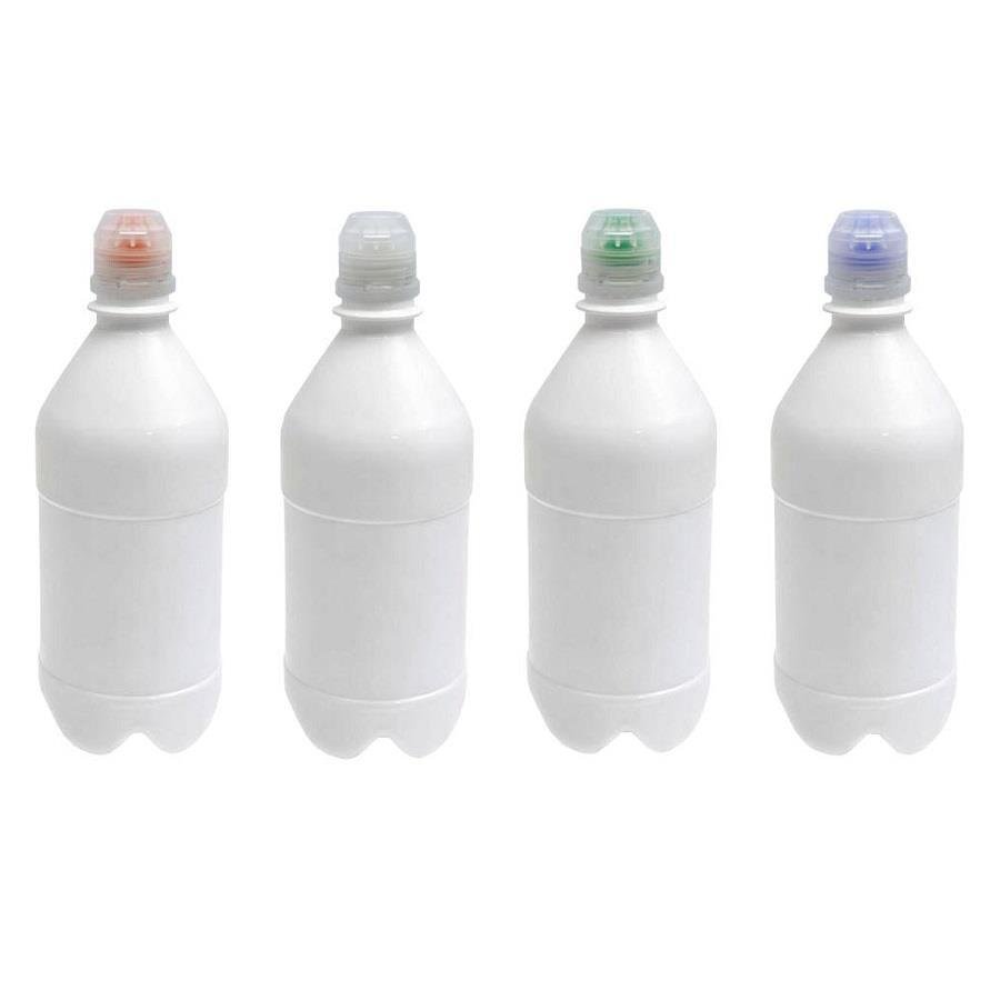 680 FRASCO PLÁSTICO BRANCO PET 500ML TAMPA SPORT FLIPTOP AGU - Imagem 2